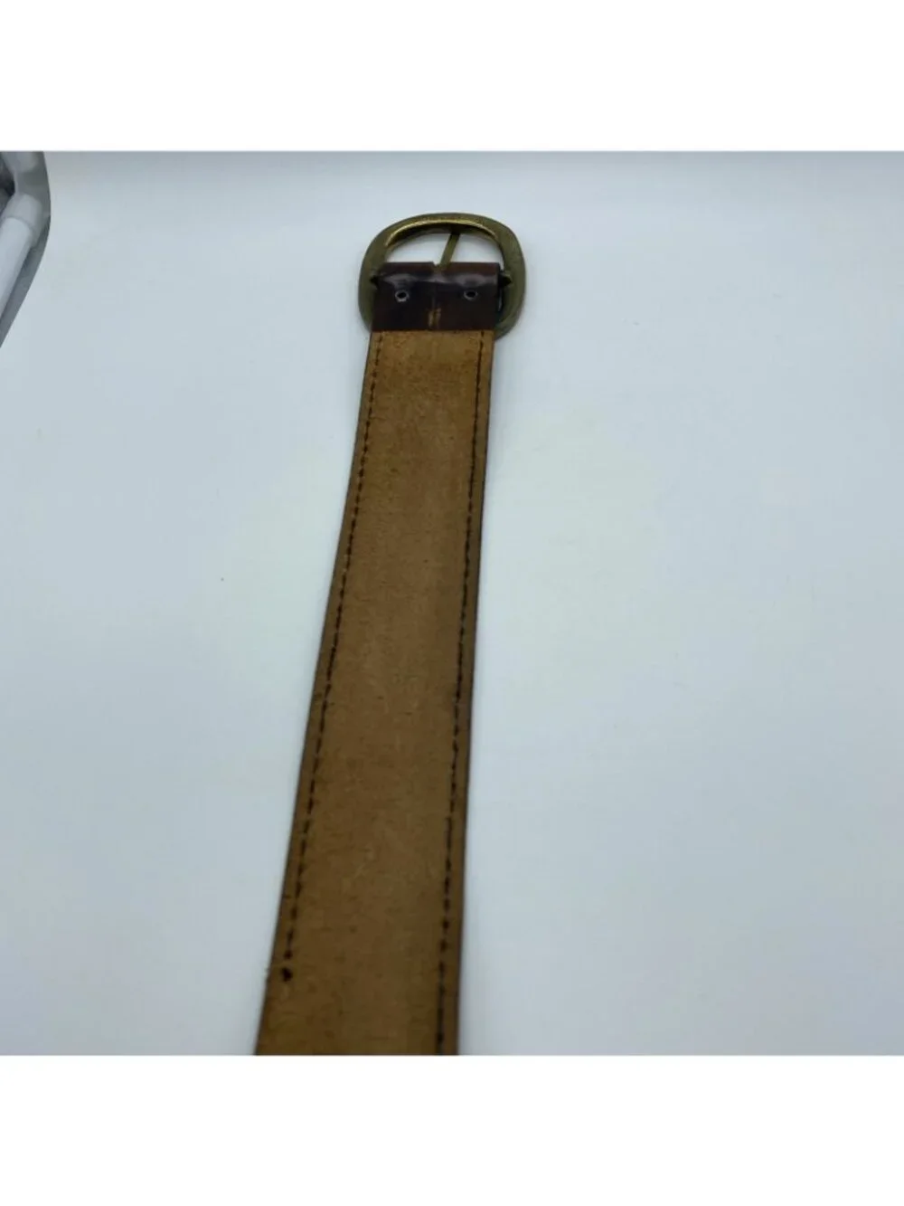 Unbranded Brown Leather Belt Size Large 40